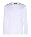 Tom Ford White Long-sleeved Basic T-shirt With Cuffs In Lyocell Blend Man In White