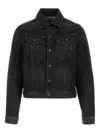 Tom Ford Denim Jacket With Long Sleeves And Adjustable Waist Tabs In Black