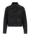 Tom Ford Denim Jacket With Long Sleeves And Adjustable Waist Tabs In Black