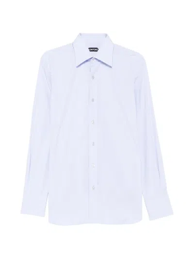 Tom Ford Long-sleeve Cotton Shirt In White