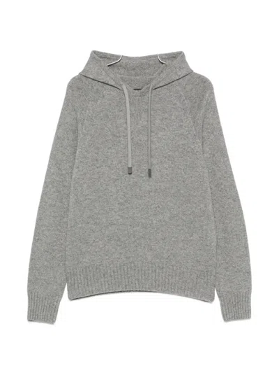 Tom Ford Cashmere Hooded Sweater V Neck Style In Gray