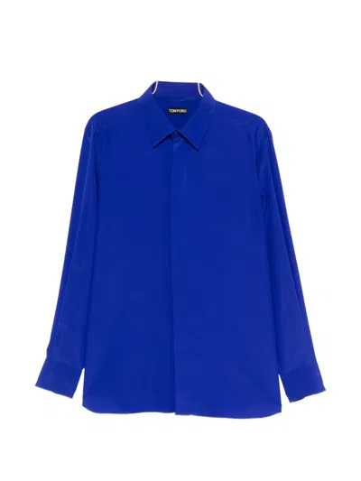 Tom Ford Long-sleeve Shirt In Blue