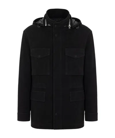 Tom Ford Long-sleeved Leather Jacket In Black