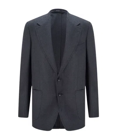 Tom Ford Long-sleeved Suit Jacket In Black