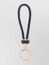Tom Ford Braided Calf Leather Keychain With Polished Gold-tone Ring
