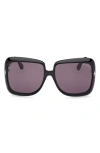 Tom Ford Eyewear Lorelai Oversized Frame Sunglasses In Black