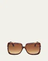 Tom Ford Eyewear Square-frame Sunglasses In Dhav/brng