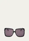 Tom Ford Eyewear Lorelai Oversized Frame Sunglasses In Sblk/smk