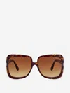 Tom Ford Lorelai 59mm Square Sunglasses In Contrast T Unpolarized Glass On Both Temples