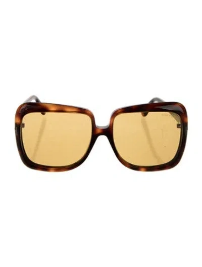 Pre-owned Tom Ford Lorelai Square Sunglasses In Brown