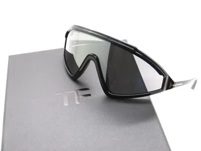 Pre-owned Tom Ford Lorna Ft 1121 01c Black/grey Mirror Ski Shield Sunglasses