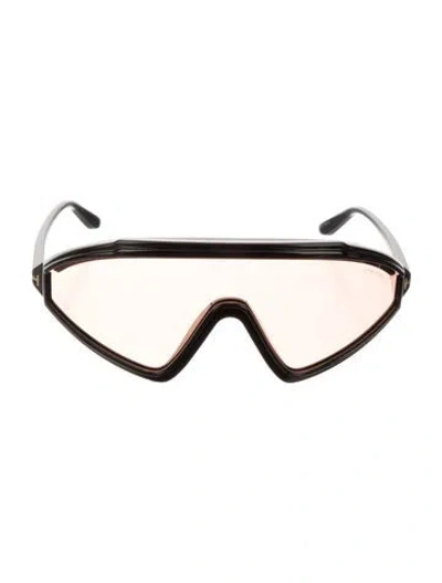 Pre-owned Tom Ford Lorna Shield Sunglasses In Black