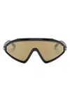 Tom Ford Shield Frame Acetate Sunglasses In Black