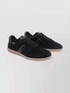 Tom Ford Low Top Round Toe Suede Sneakers In Black