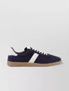 Tom Ford Low Top Sneakers With Contrast Heel Tab In Blue