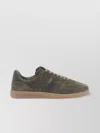 Tom Ford Low Top Suede Sneakers With Rubber Sole In Green