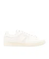 Tom Ford 'waiwick' White Low Top Sneakers With Perforated Logo On The Side And Logo Patch On The Tongue In White