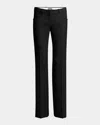 Tom Ford Low-waist Wool Flare Trousers In Black