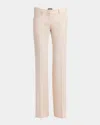 Tom Ford Low-waist Wool Flare Trousers In Light Blus