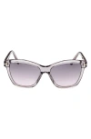 Tom Ford Lucia Gradient Acetate Cat-eye Sunglasses In Gray