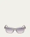 Tom Ford Lucia Gradient Acetate Cat-eye Sunglasses In Gray