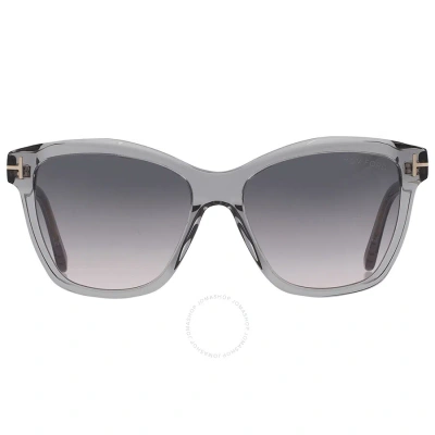 Tom Ford Lucia Smoke Butterfly Ladies Sunglasses Ft1087 20a 54 In Grey