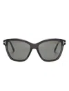 Tom Ford Lucia Sonnenbrille Mit Eckigem Gestell In Schwarz
