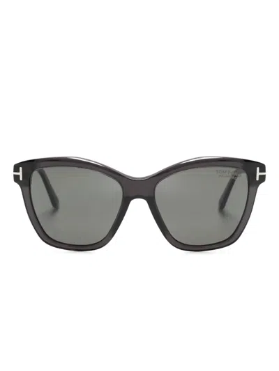 Tom Ford Lucia Sonnenbrille Mit Eckigem Gestell In Schwarz