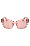Tom Ford Lucilla 51mm Gradient Cat Eye Sunglasses In Pink