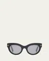 Tom Ford Lucilla Smoke Mirror Cat Eye Ladies Sunglasses Ft1063 01c 51 In Black