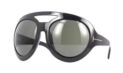Pre-owned Tom Ford Lucilla Ft 1063 Black/smoke Mirrored (01c) Sunglasses
