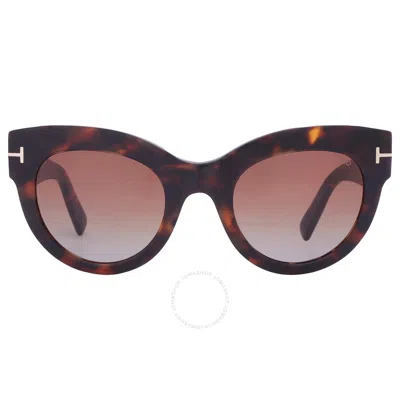 Tom Ford Lucilla Red Butterfly Ladies Sunglasses Ft1063 52t 51 In Multi