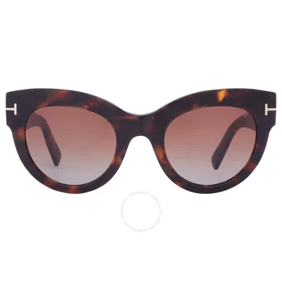 TOM FORD TOM FORD LUCILLA RED BUTTERFLY LADIES SUNGLASSES FT1063 52T 51