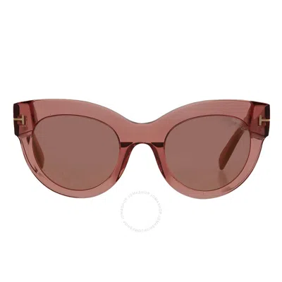 Tom Ford Lucilla Violet Cat Eye Ladies Sunglasses Ft1063 72z 51 In Ink / Pink / Violet