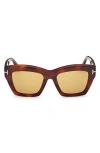 Tom Ford Luna 52mm Butterfly Sunglasses