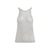Tom Ford Lurex Knit Beige Viscose Top In Metallic
