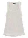 Tom Ford Lurex-knit Top In White