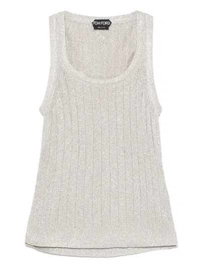 TOM FORD LUREX RIBBED TANK TOP