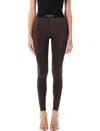 Tom Ford Brown Jersey Signature Leggings In Brown