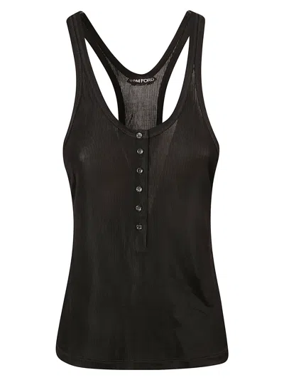 TOM FORD LUSTROUS MICRORIB JERSEY TANK TOP
