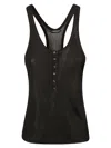 Tom Ford Cotton Blend Rib Jersey Tank Top In Black