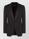 Tom Ford Luxe Suit With Satin Lapel And Buttoned Cuffs In Black