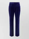 Tom Ford Luxe Velvet Trousers With Pockets And Loops In Blue