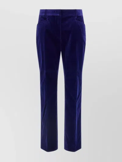 TOM FORD LUXE VELVET TROUSERS WITH POCKETS AND LOOPS