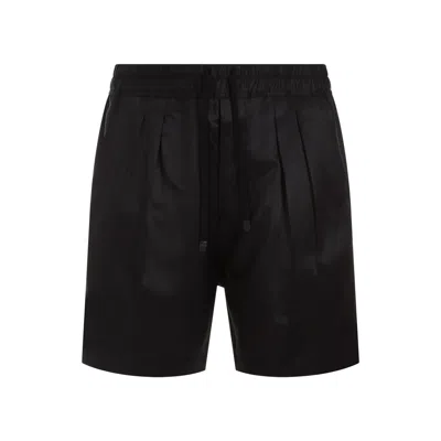 Tom Ford Luxurious Black Silk Men's Shorts For Ss24