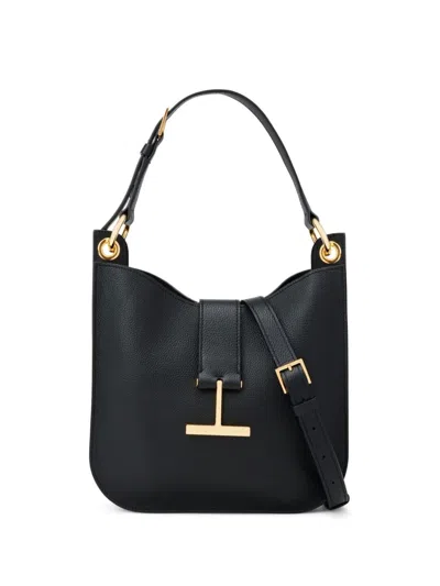 Tom Ford Luxury Black Leather Tote Handbag For Women