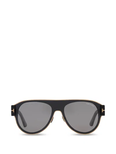 Tom Ford Lyle 02 Shield Sunglasses In Black
