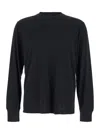 Tom Ford Black Crewneck T-shirt With Long Sleeves In Cotton Blend Man In Black