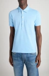 Tom Ford Lyocell & Cotton Piqué Polo In Blue