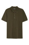 Tom Ford Lyocell & Cotton Piqué Polo In Brown